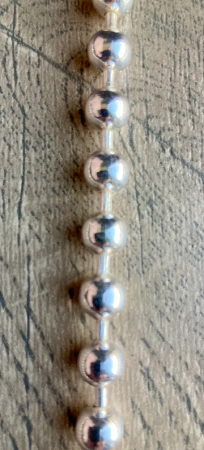 Claire's Silver Beaded Necklace - 20" + 4" image indicator(5)