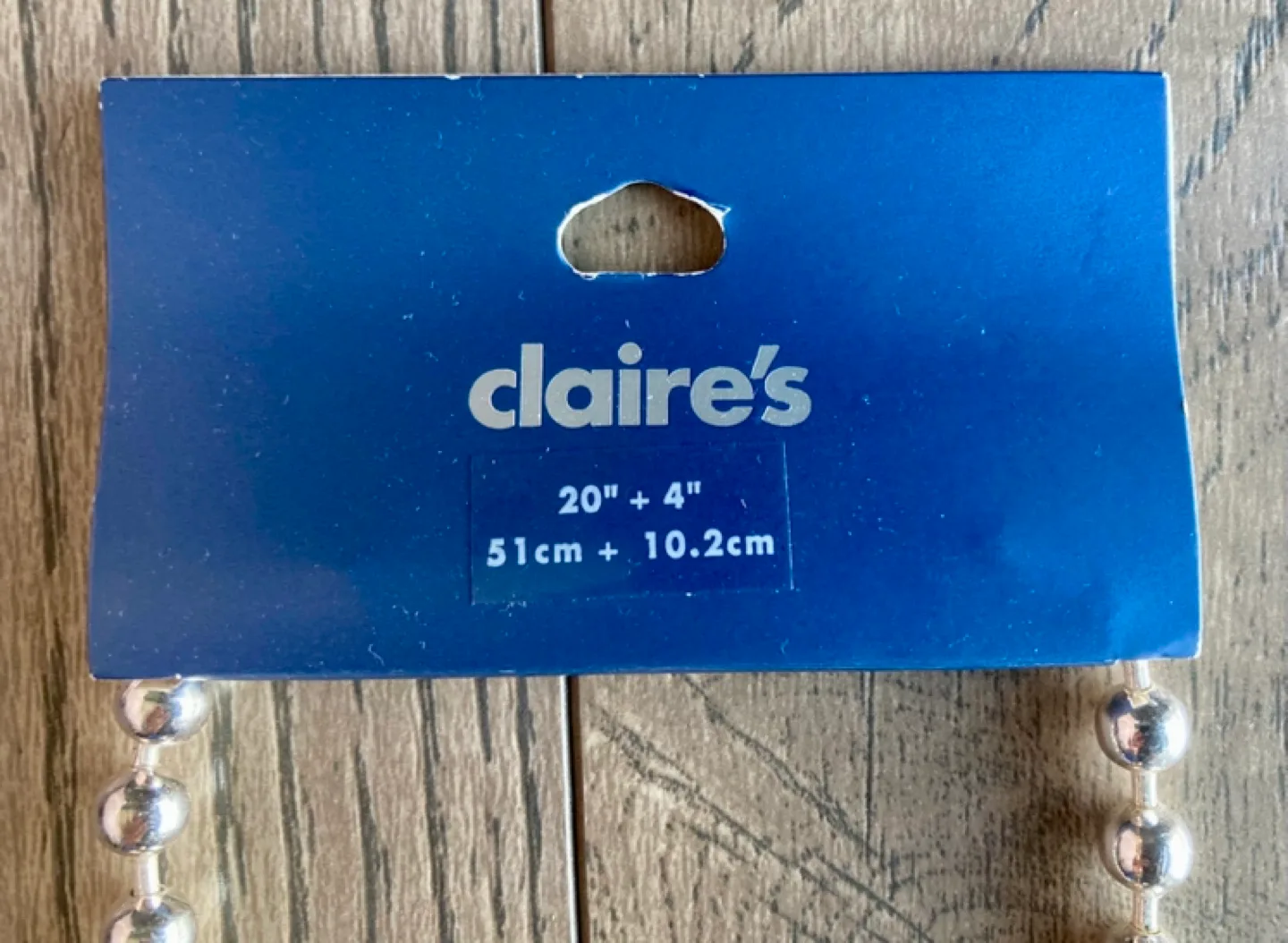 Claire's Silver Beaded Necklace - 20" + 4" image indicator(2)