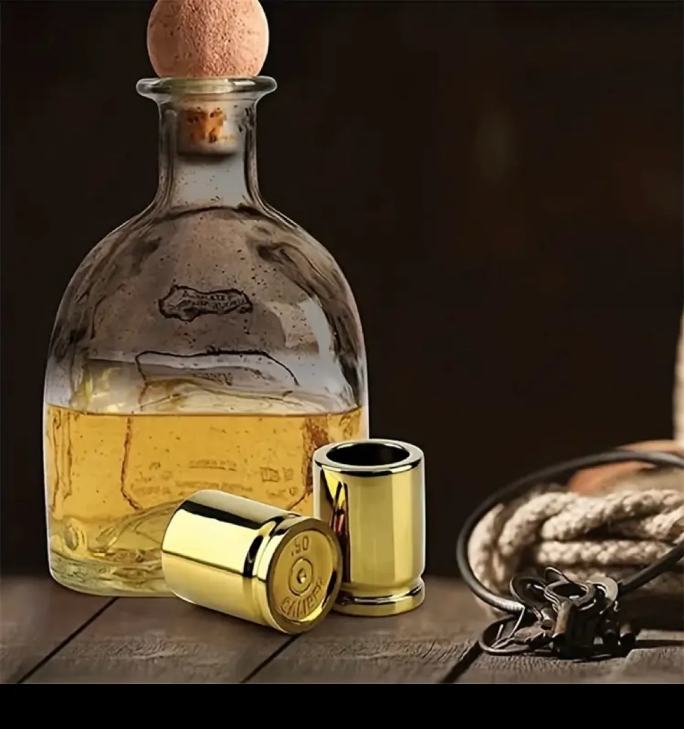 Gold 50 Caliber Bullet Shot Glasses - Set of Two image indicator(3)