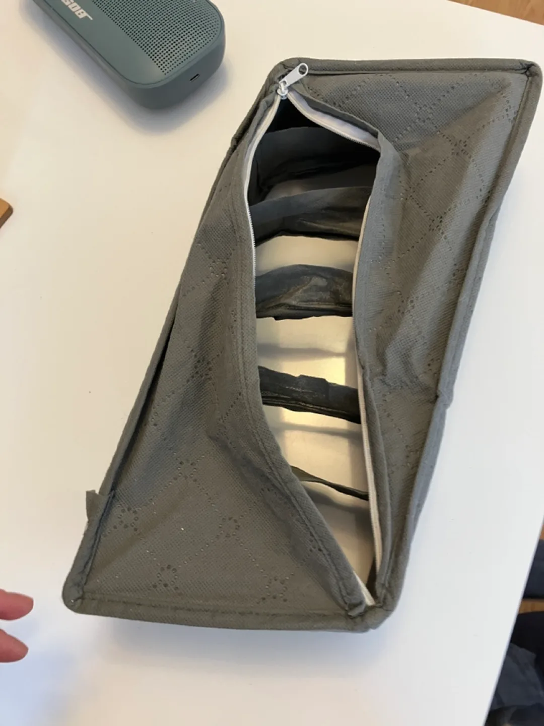 Grey Fabric Drawer Organiser with 5 Compartments image indicator(4)