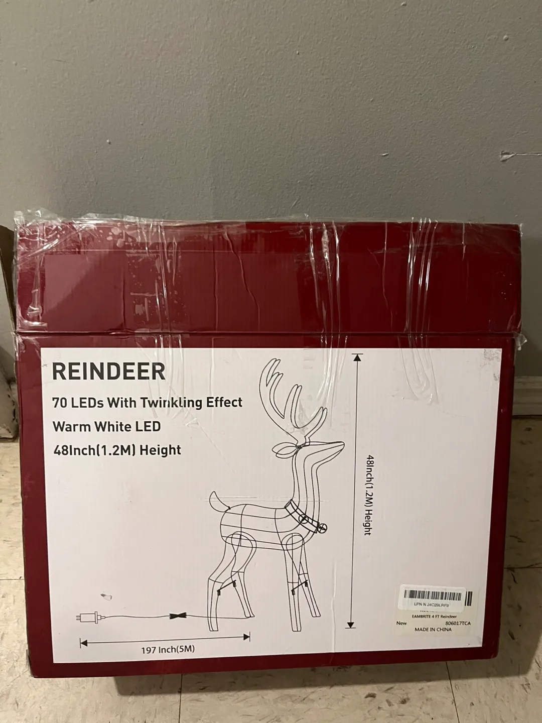 Prelit Christmas reindeer decoration image indicator(2)