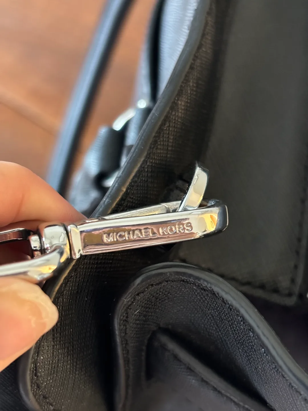 Michael Kors Saffiano Leather hand/side cross bag image indicator(8)