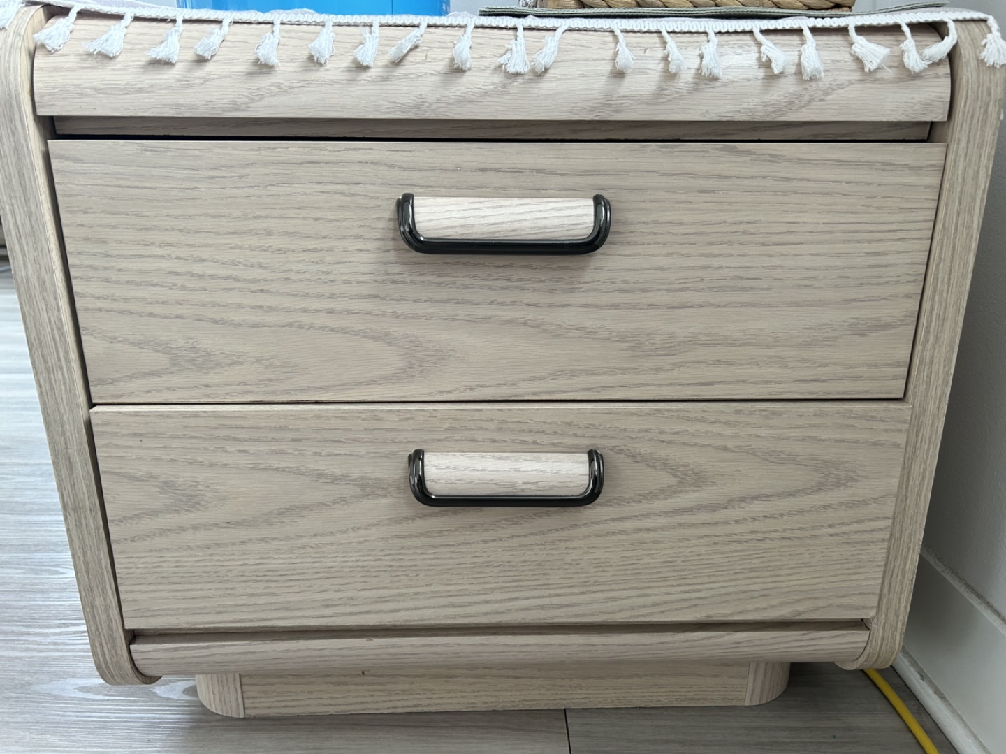 Two-Drawer Nightstand - Light Oak Finish