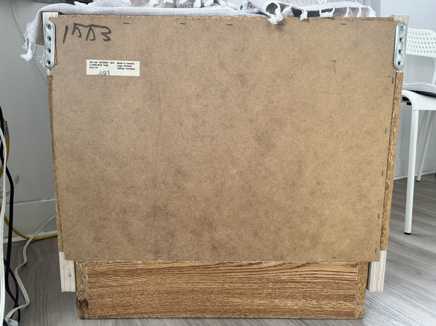 Two-Drawer Nightstand - Light Oak Finish - photo 3