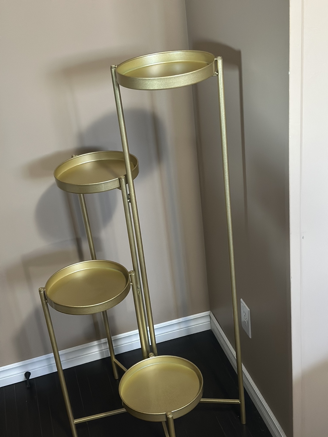 Gold Metal 4-Tier Plant Stand