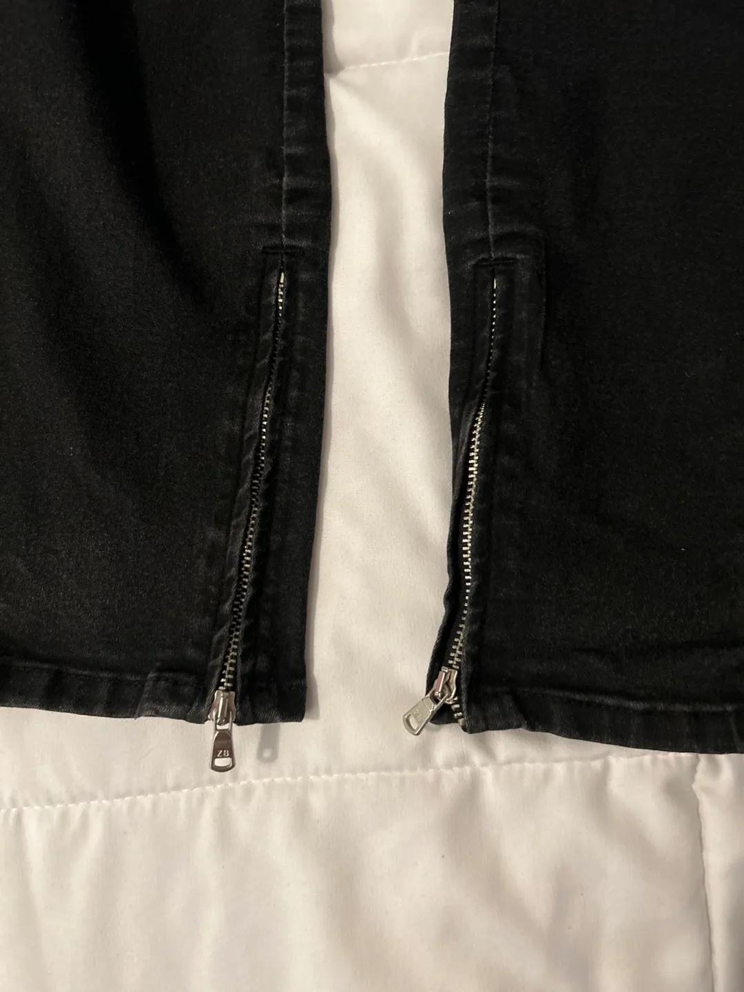 ZARA Z1975 Black Skinny Jeans with Zippers image indicator(4)