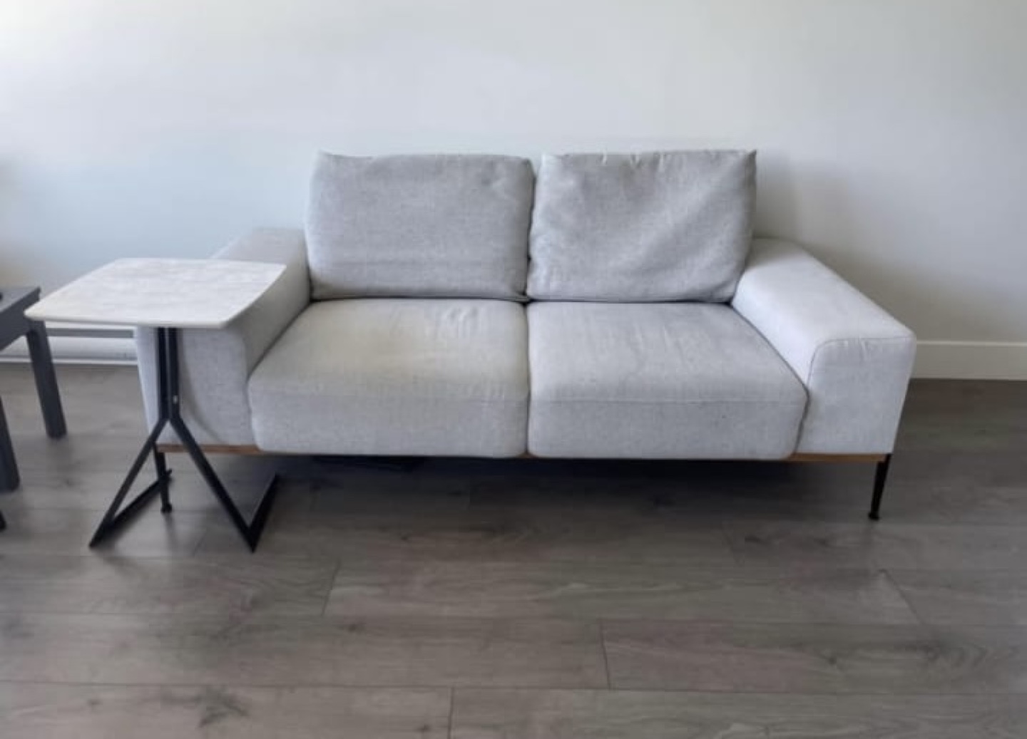 Loveseat sofa with Side Table