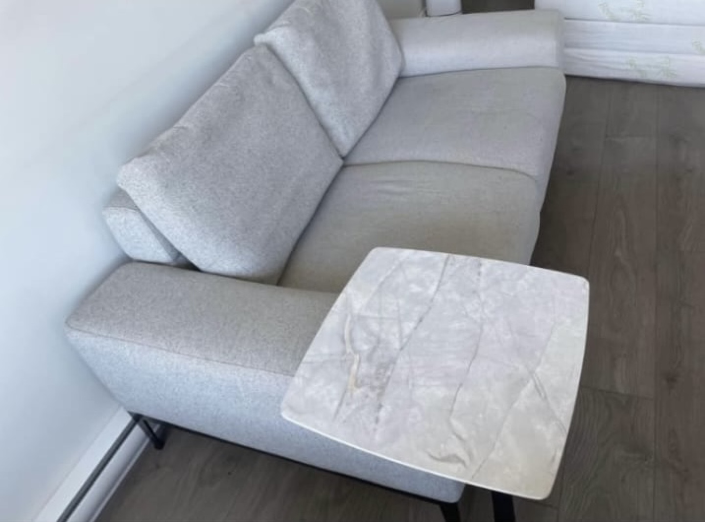 Loveseat sofa with Side Table - photo 2