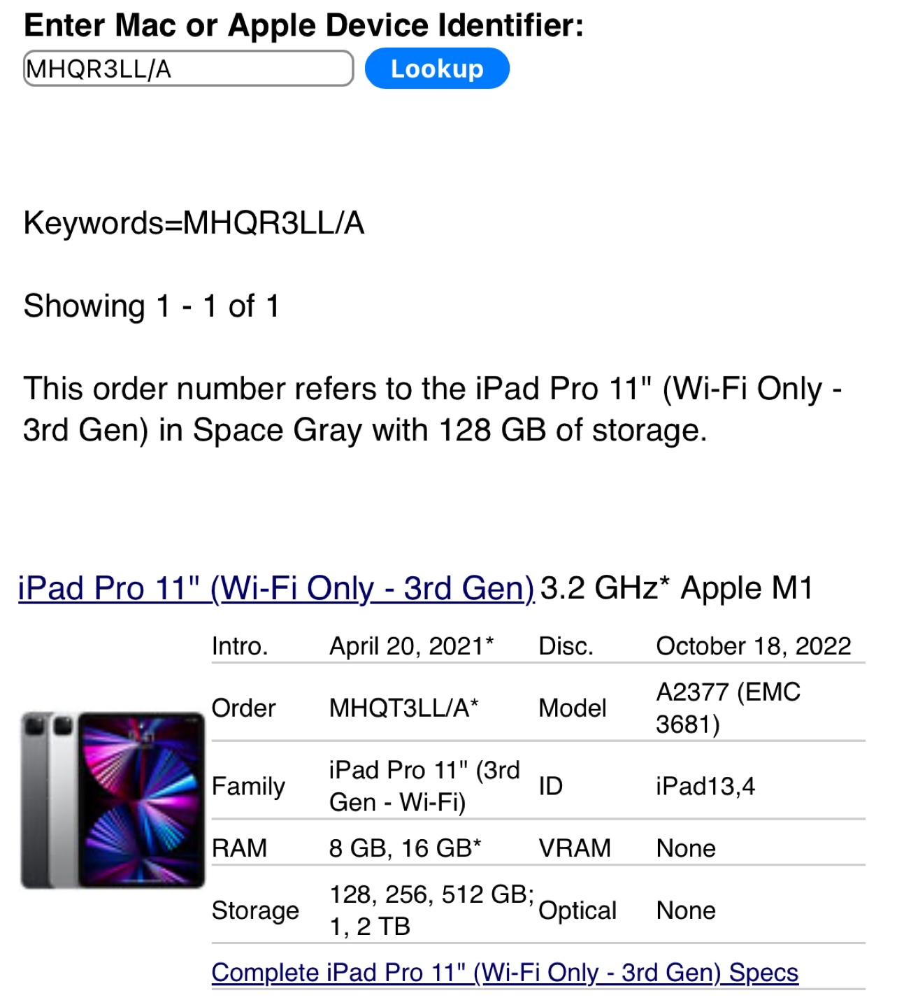 iPad Pro 11" (Wi-Fi) - M1 - 128GB - Space Gray - photo 3