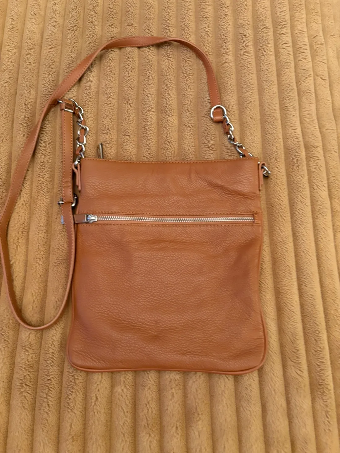 Tan Leather Crossbody Bag thumbnail