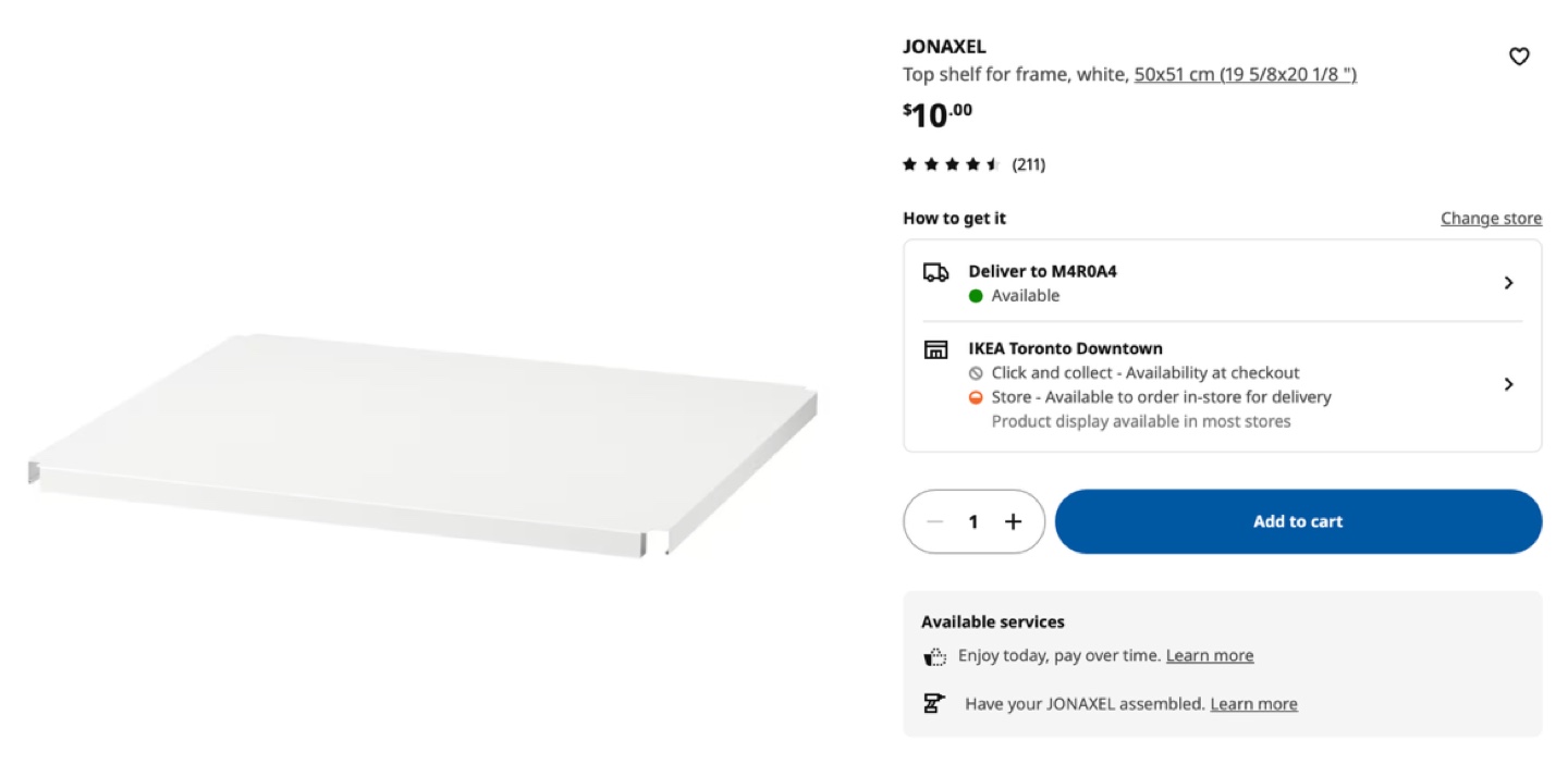 IKEA JONAXEL White Storage Unit with Baskets - photo 4
