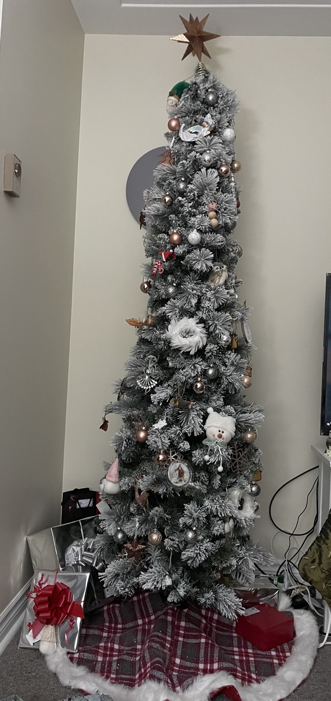 Slim Artificial Christmas Tree with Lights - photo 2