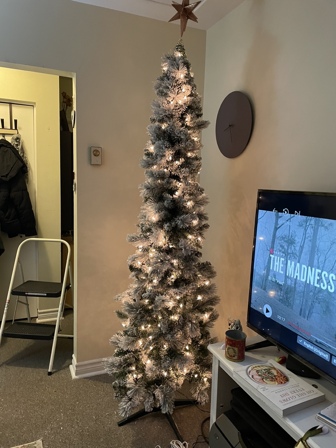 Slim Artificial Christmas Tree with Lights - photo 3