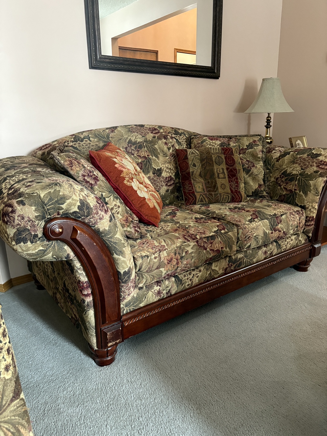 Floral Sofa and Ottoman Set - photo 2