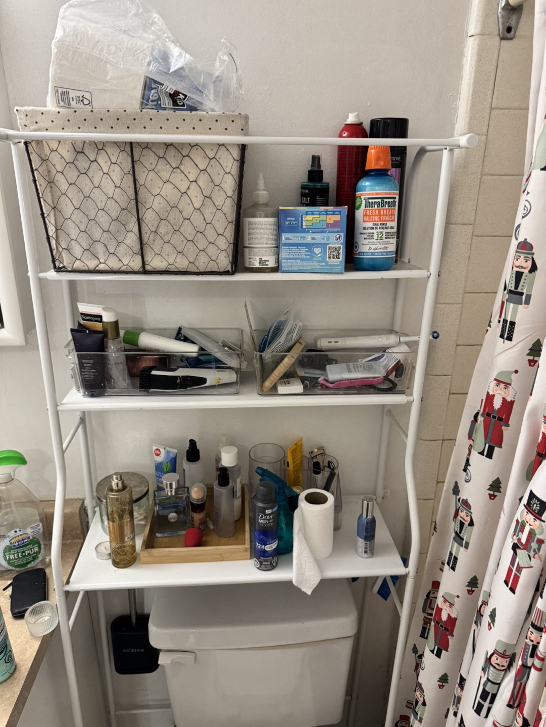 Over-the-Toilet Bathroom Organizer Shelf