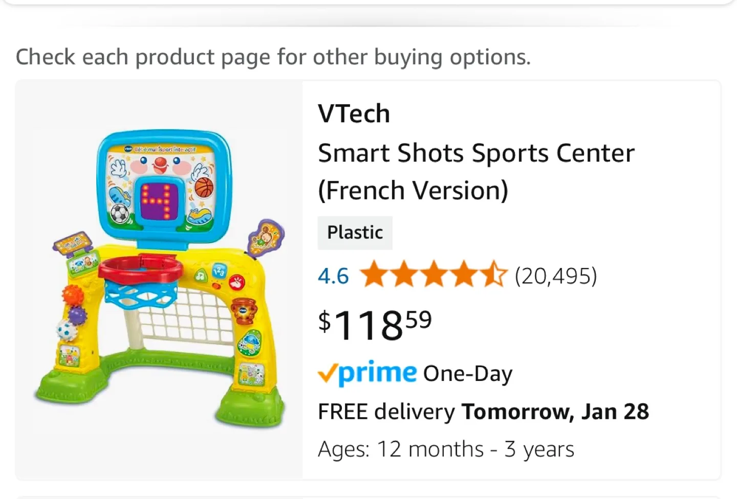 VTech Smart Shots Sports Center (French Version) image indicator(2)