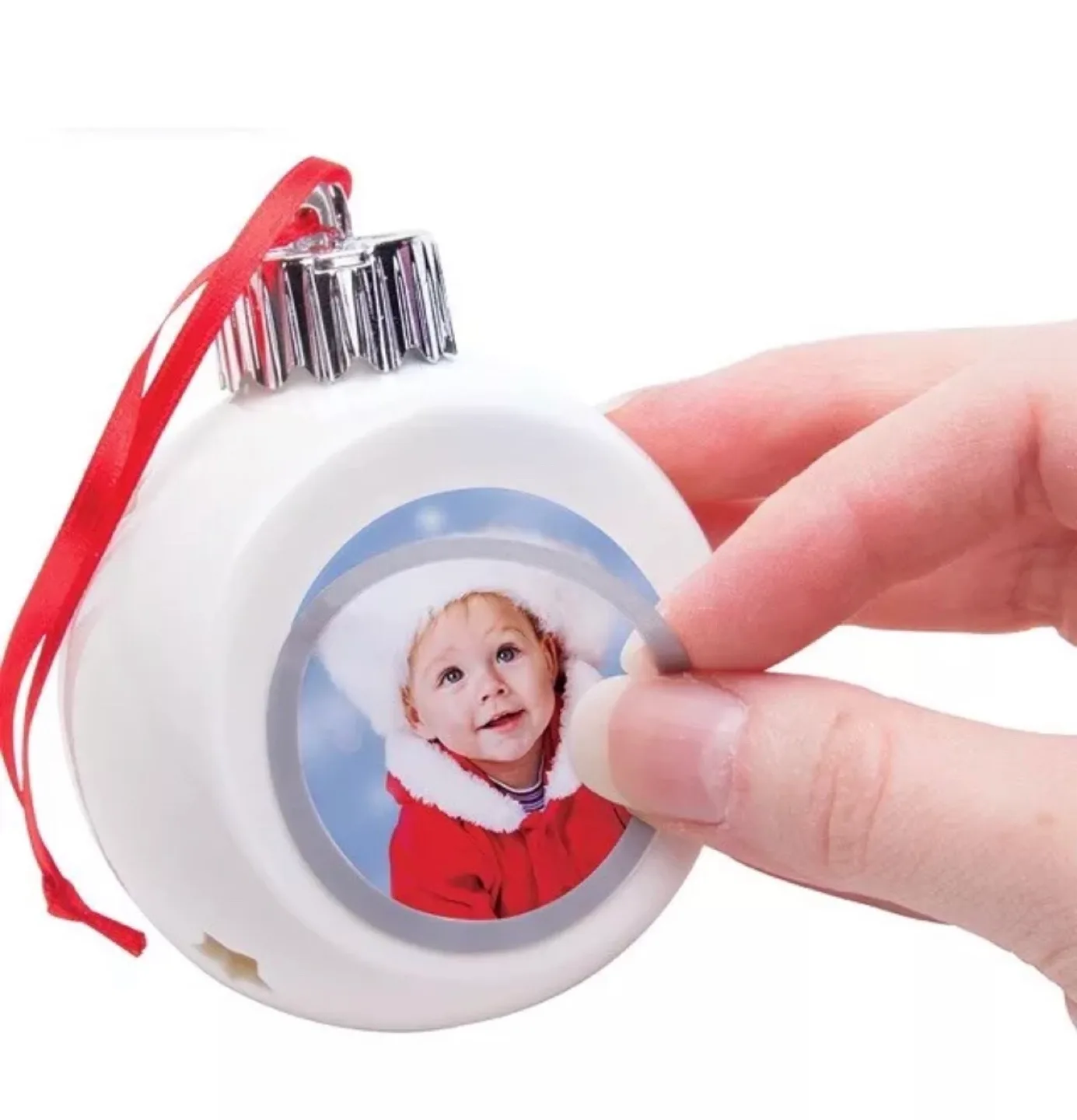 New boxed Light Up Porcelain Photo Ornament (Peace) LED image indicator(3)