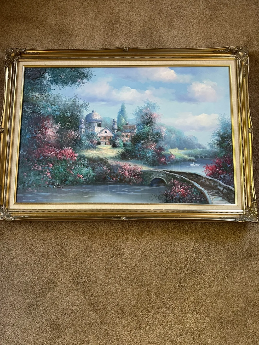 L. Russel Framed Landscape Painting image indicator(9)