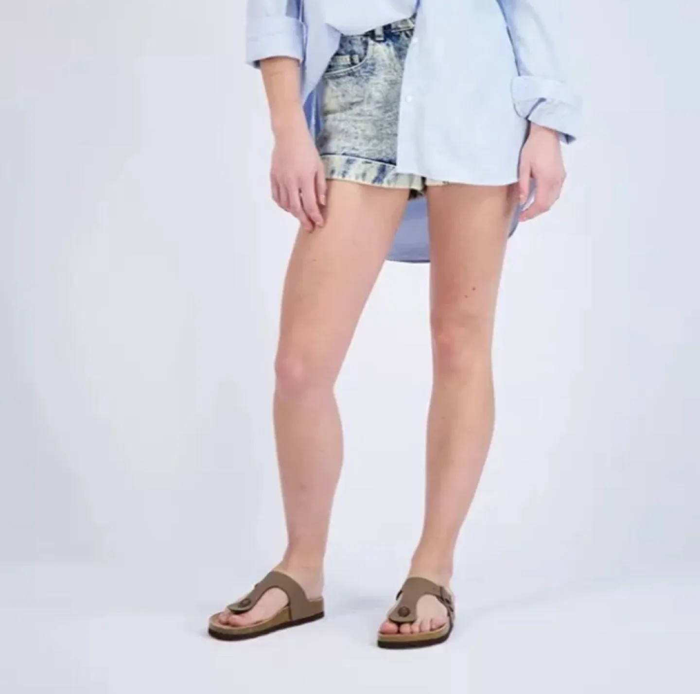 Soft Moc Women's Slip On Thong Brown Sandal Size 9 Comfy Lightly image indicator(2)