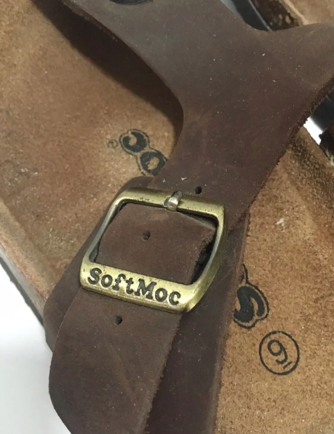 Soft Moc Women's Slip On Thong Brown Sandal Size 9 Comfy Lightly image indicator(4)