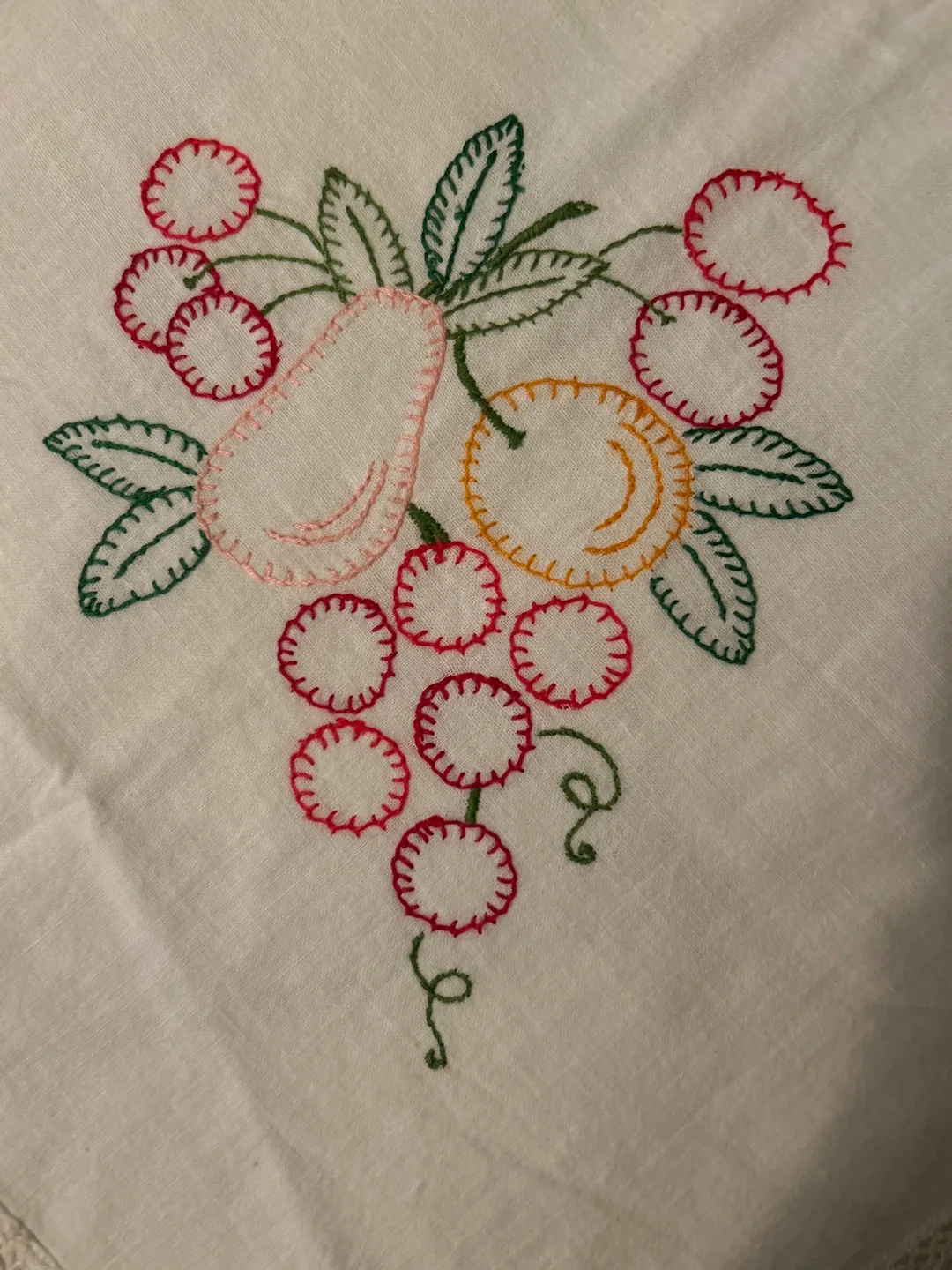Vintage Hand-Embroidered Tablecloth image indicator(2)