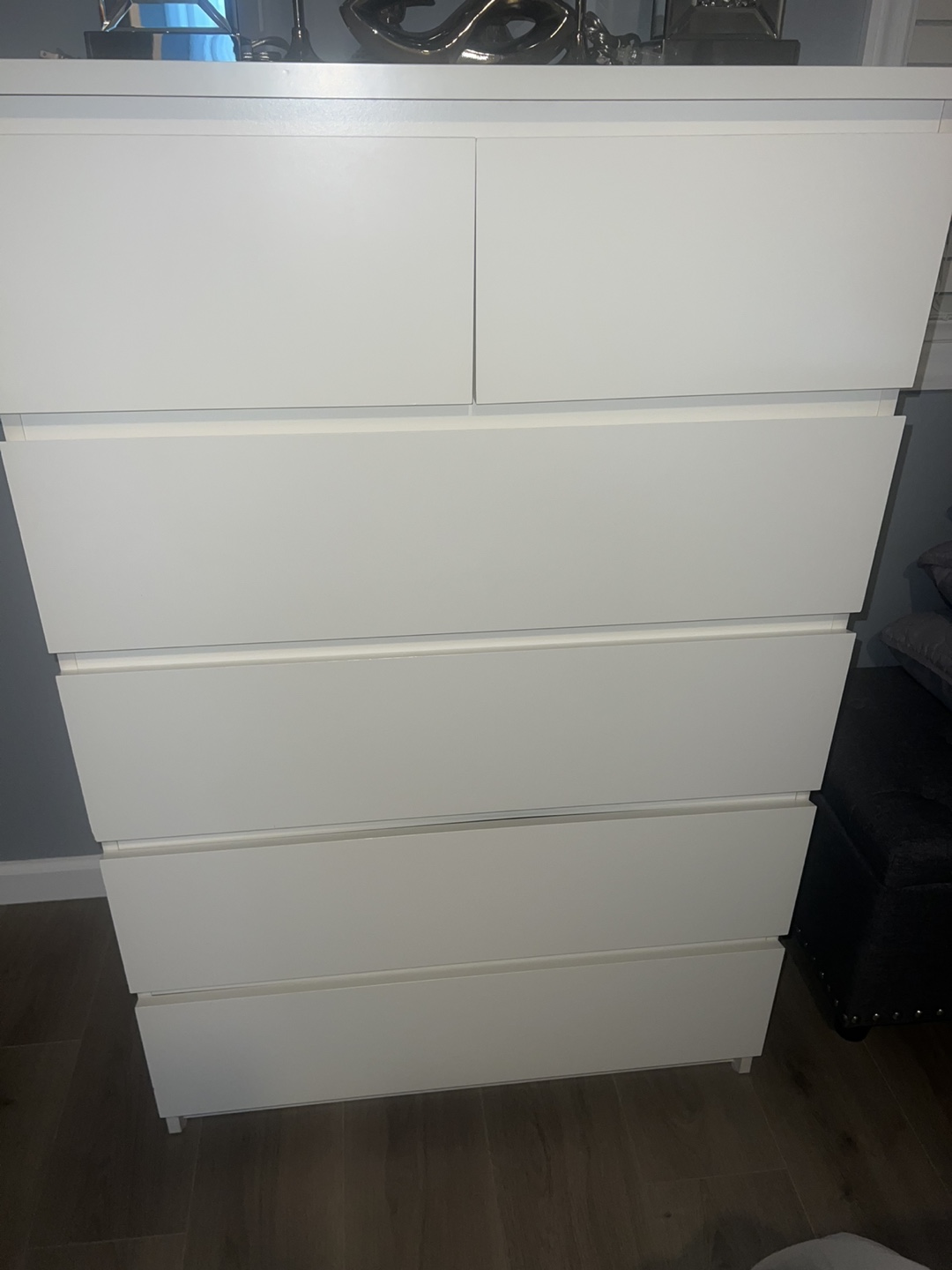 White 5-Drawer Chest
