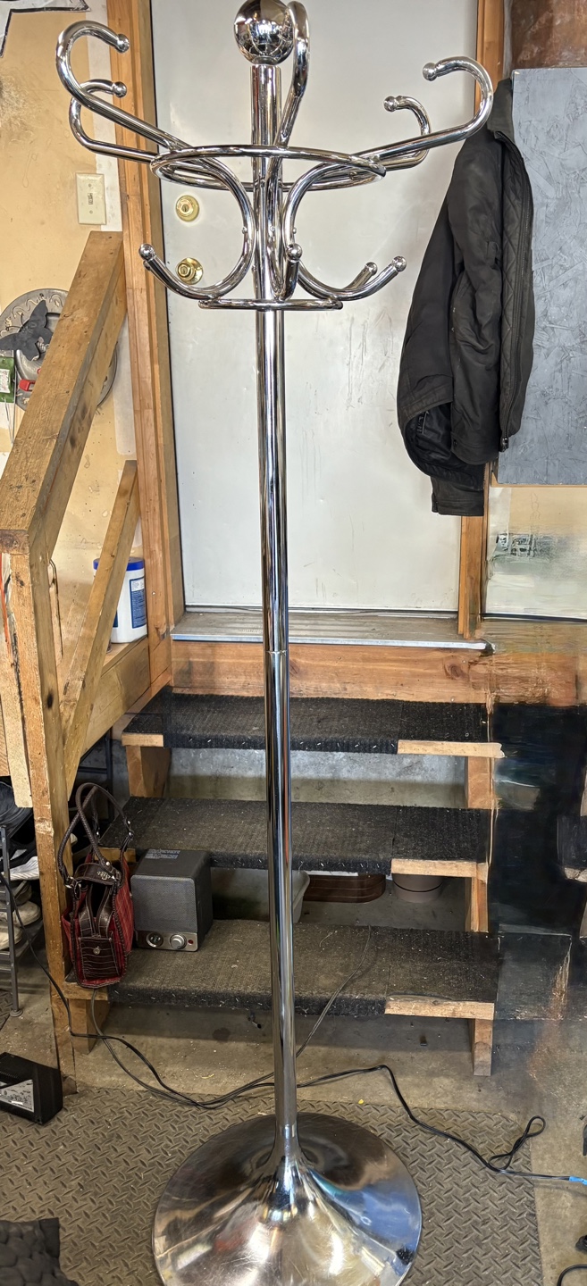 Chrome Coat Rack -  Modern Style