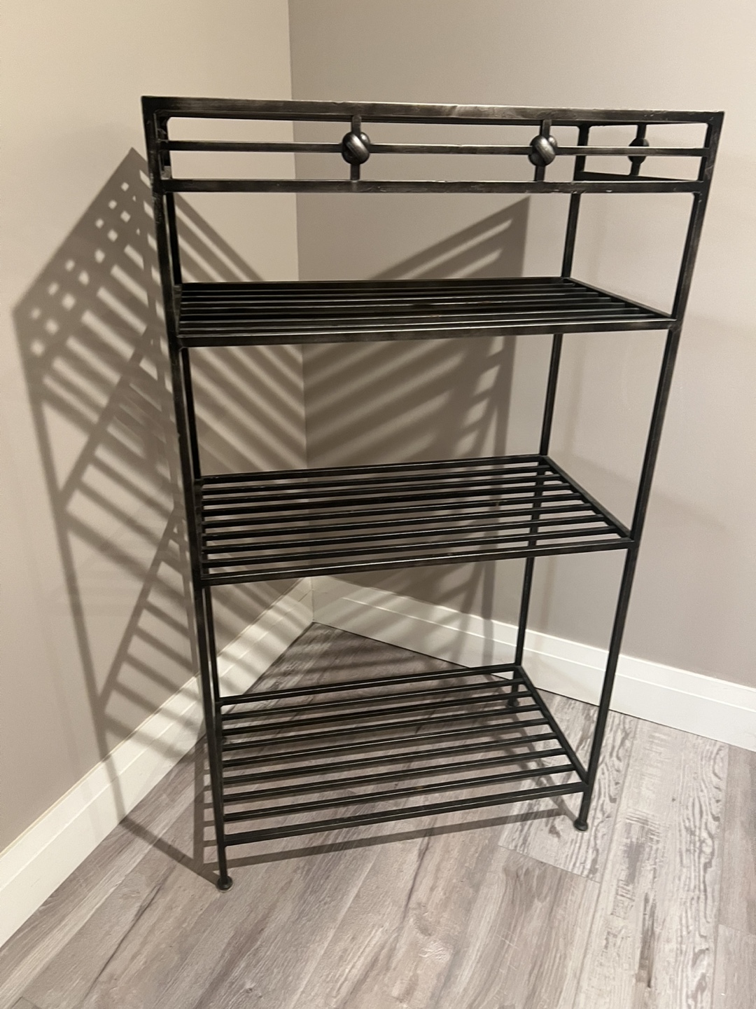 Black Metal 3-Tier Shelf