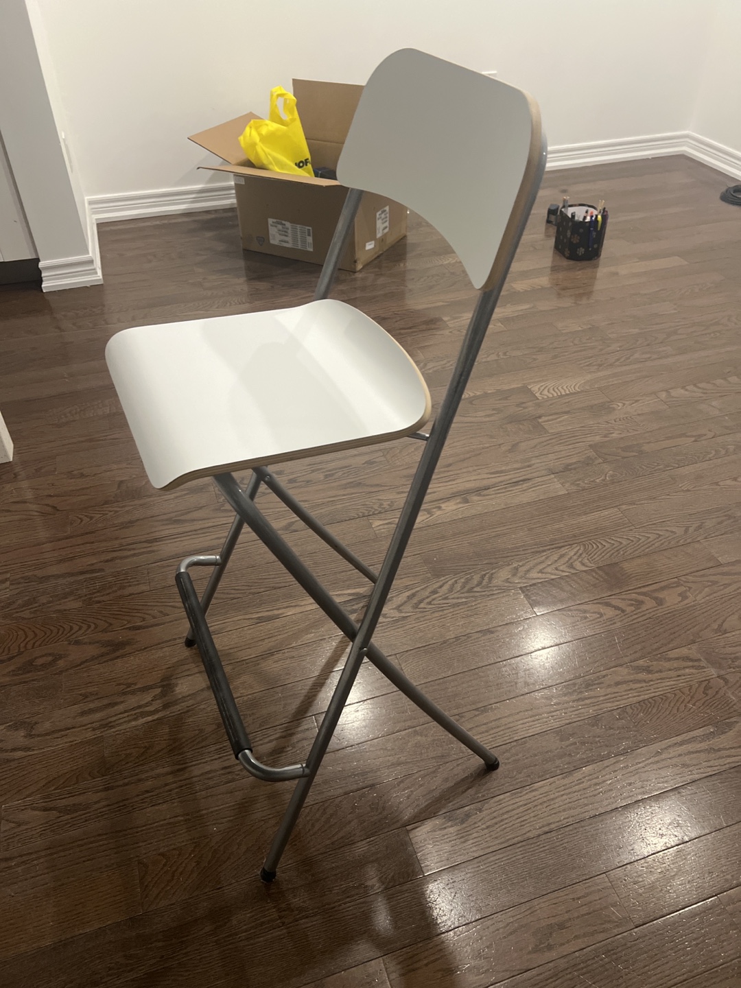 White Folding Bar Stool ikea