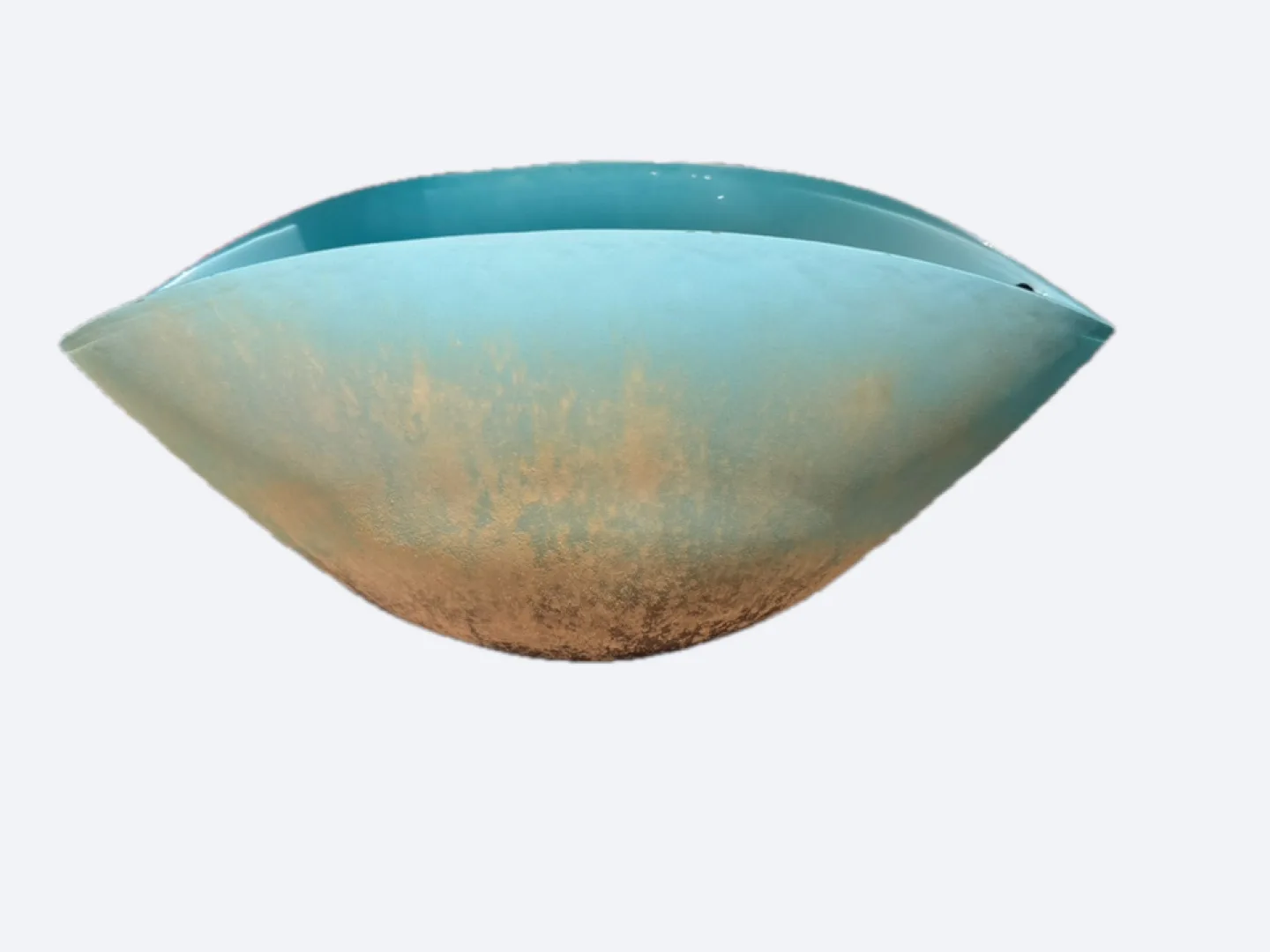 Artistic Accents Glass Bowl - Teal and Brown image indicator(3)