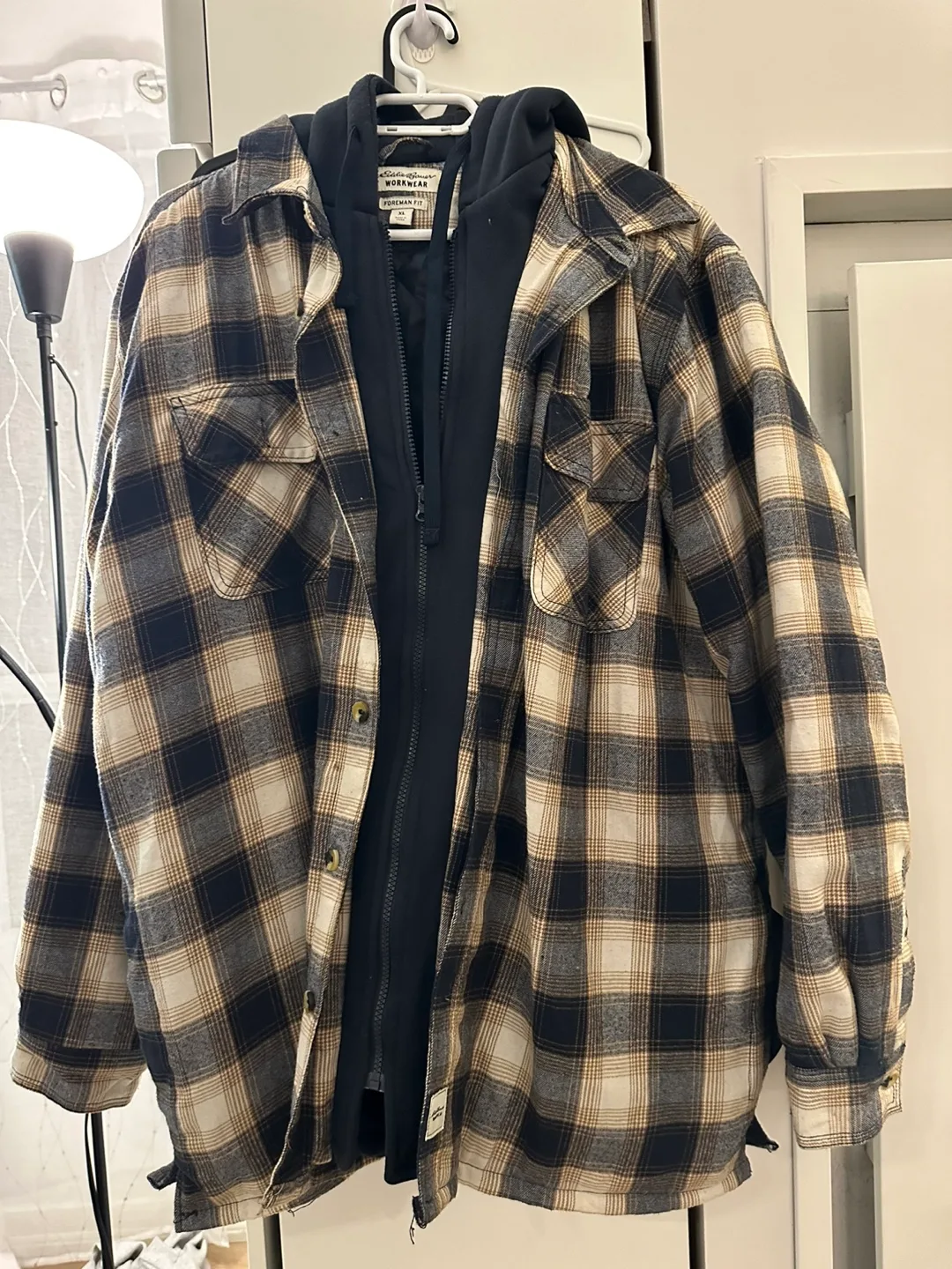 Men's Flannel-Lined Jacket with Hoodie thumbnail