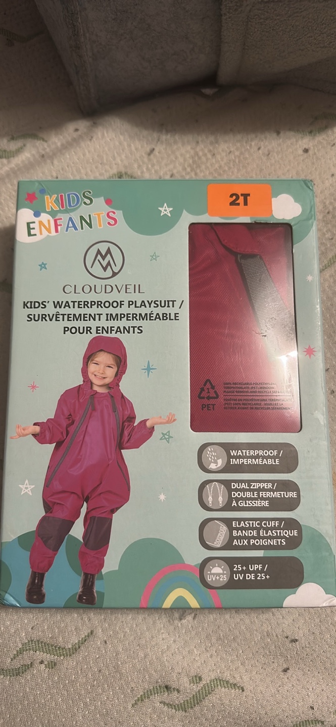 Cloudveil Kids' Waterproof Playsuit - 2T