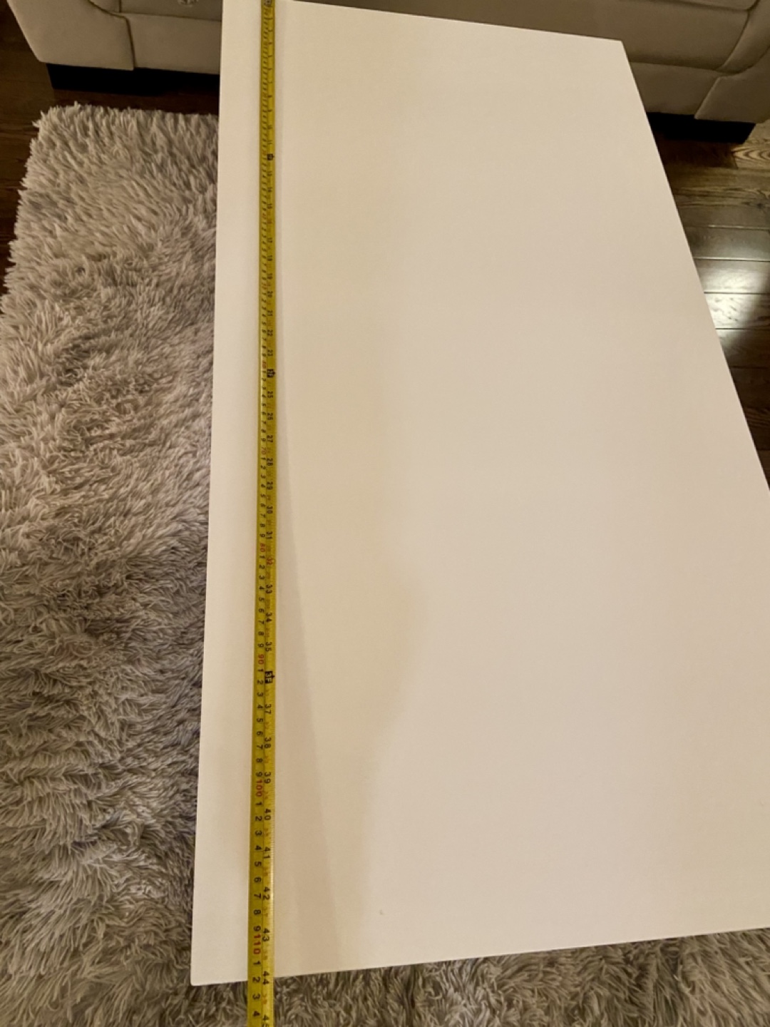 Modern White Coffee Table with Chrome Legs - photo 3