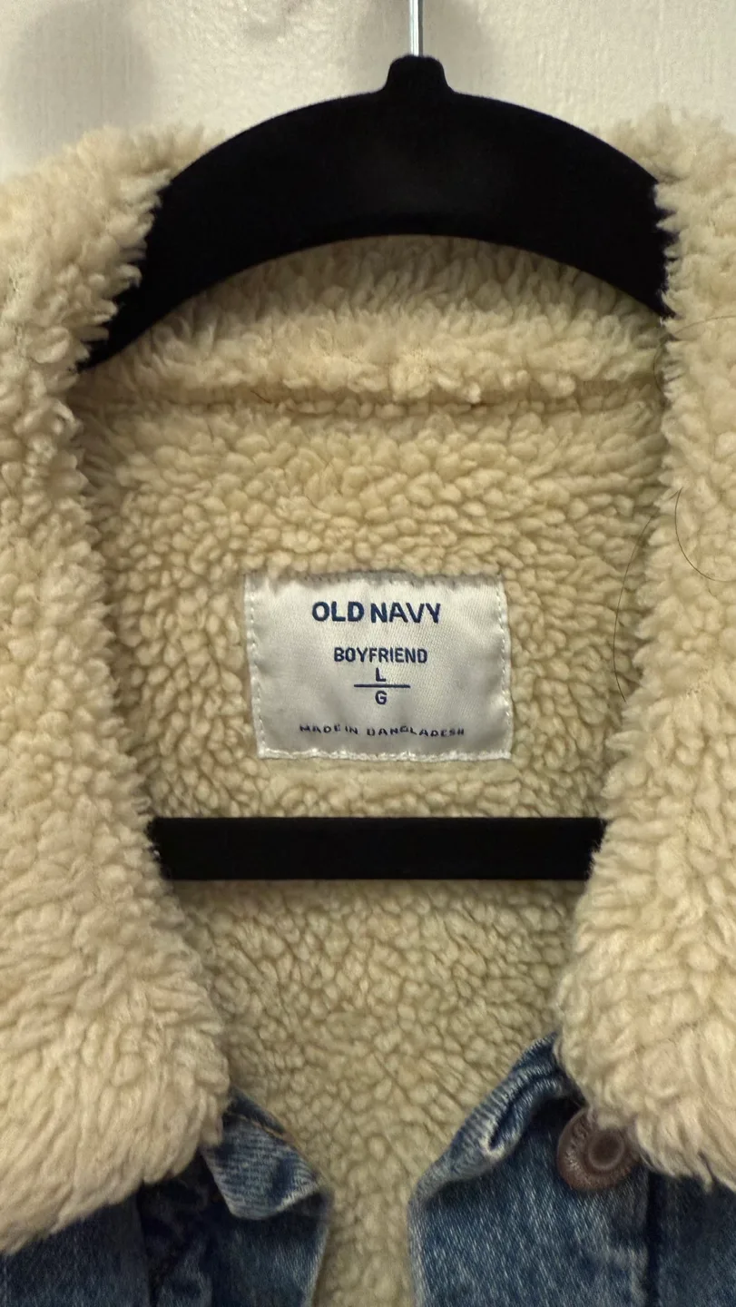 Old Navy Boyfriend Denim Jacket - Size Large image indicator(3)