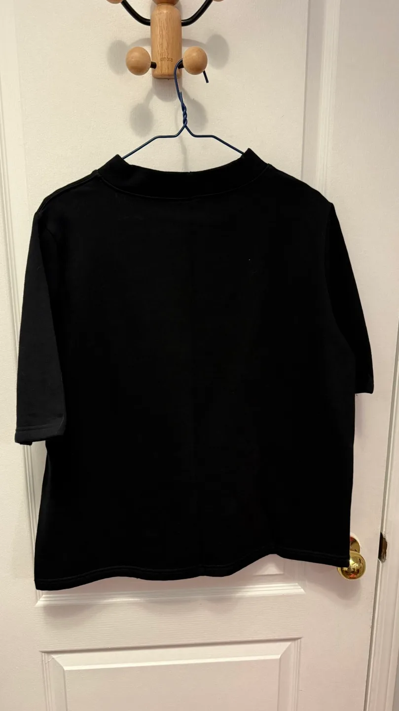 Zara Black Boxy Short Sleeve T-Shirt image indicator(2)
