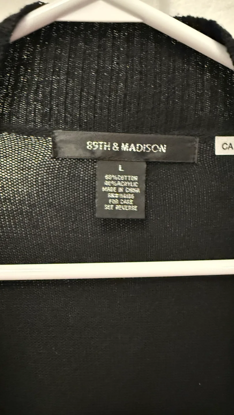 89th & Madison Black Cardigan Sweater image indicator(2)