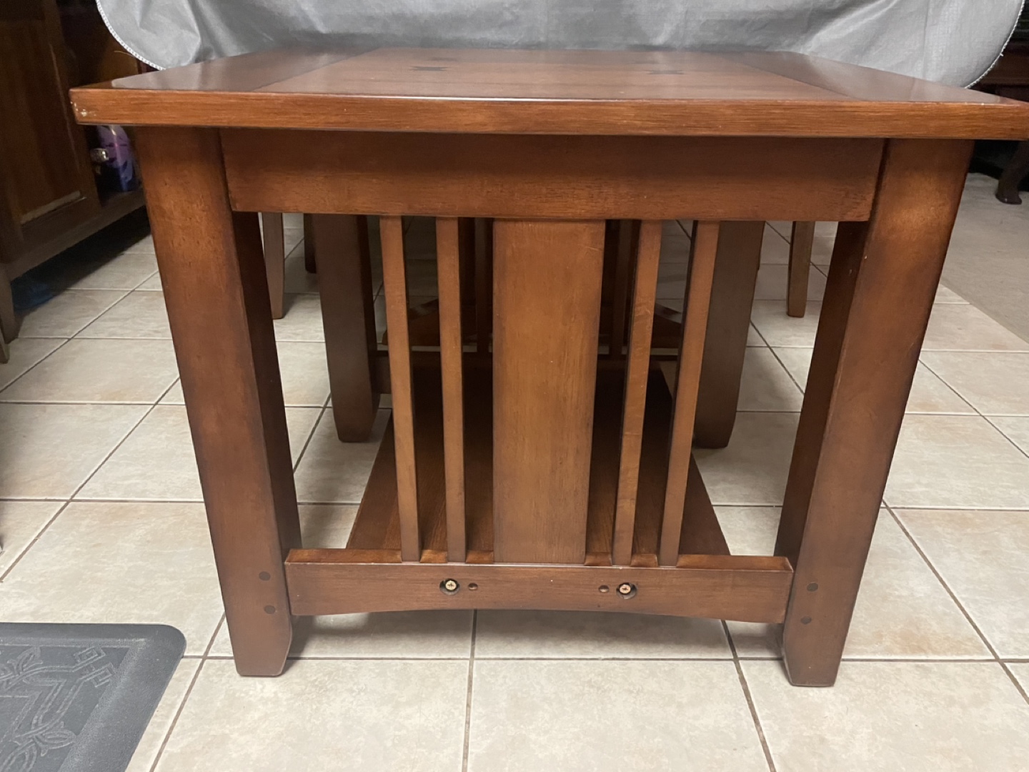 Mission Style Coffee Table with Shelf - photo 5