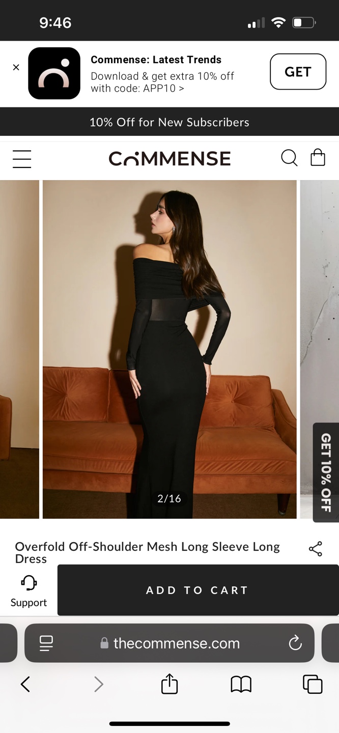 Commense Black Off-Shoulder Maxi Dress - photo 2