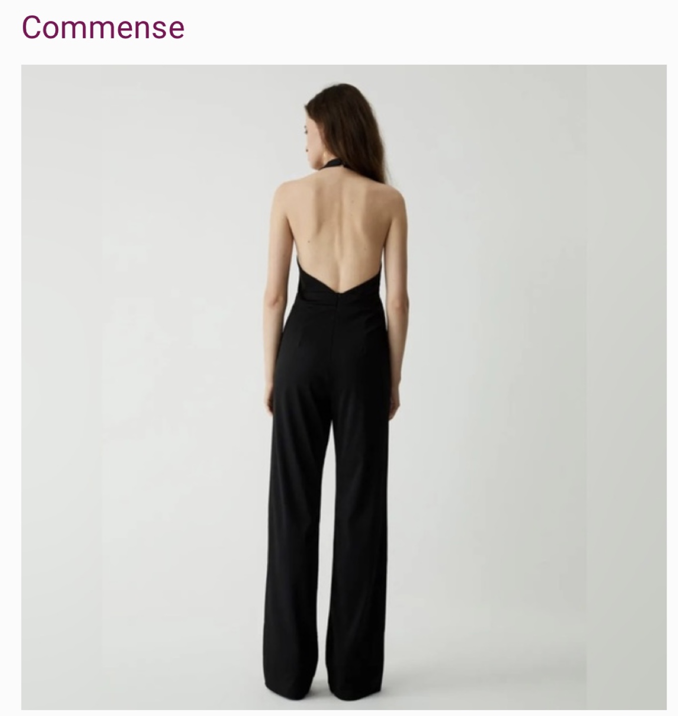 Commense Black Halter Neck Wide Leg Jumpsuit - photo 3