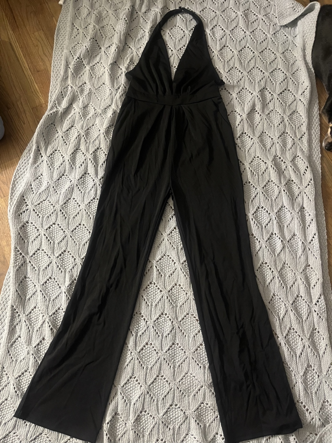 Commense Black Halter Neck Wide Leg Jumpsuit - photo 4