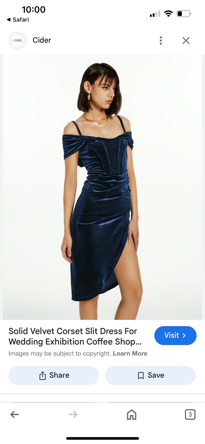 Cider Velvet Corset Slit Dress - Size 0XL - photo 3