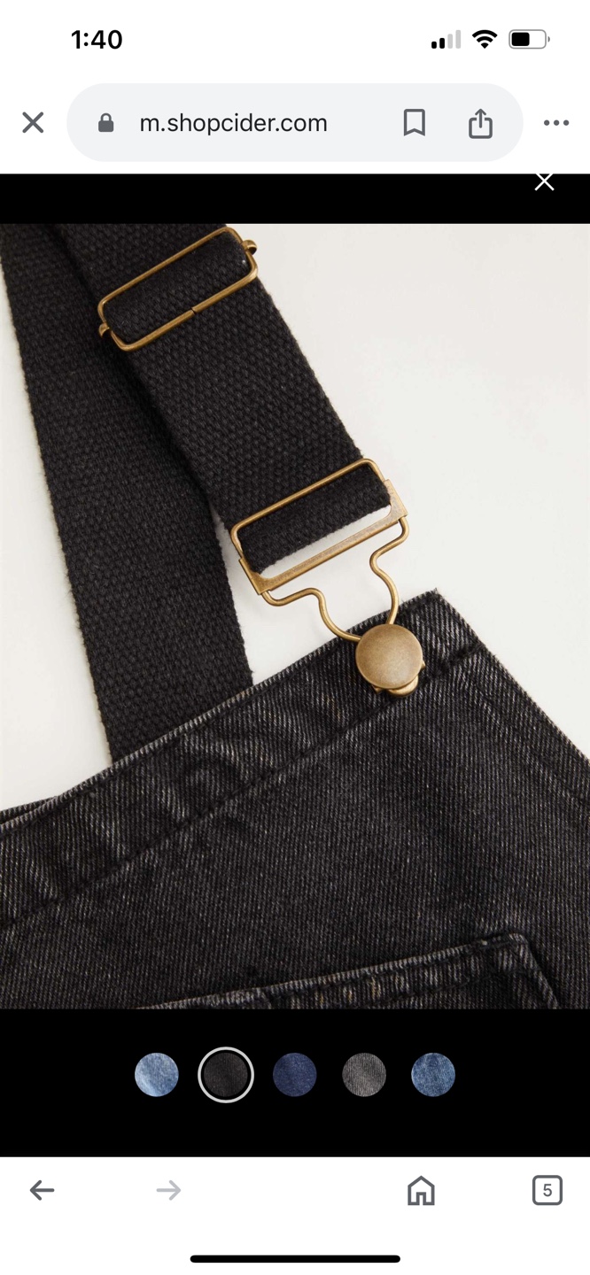 Cider Black Washed Denim Overalls - Size 2XL - photo 3