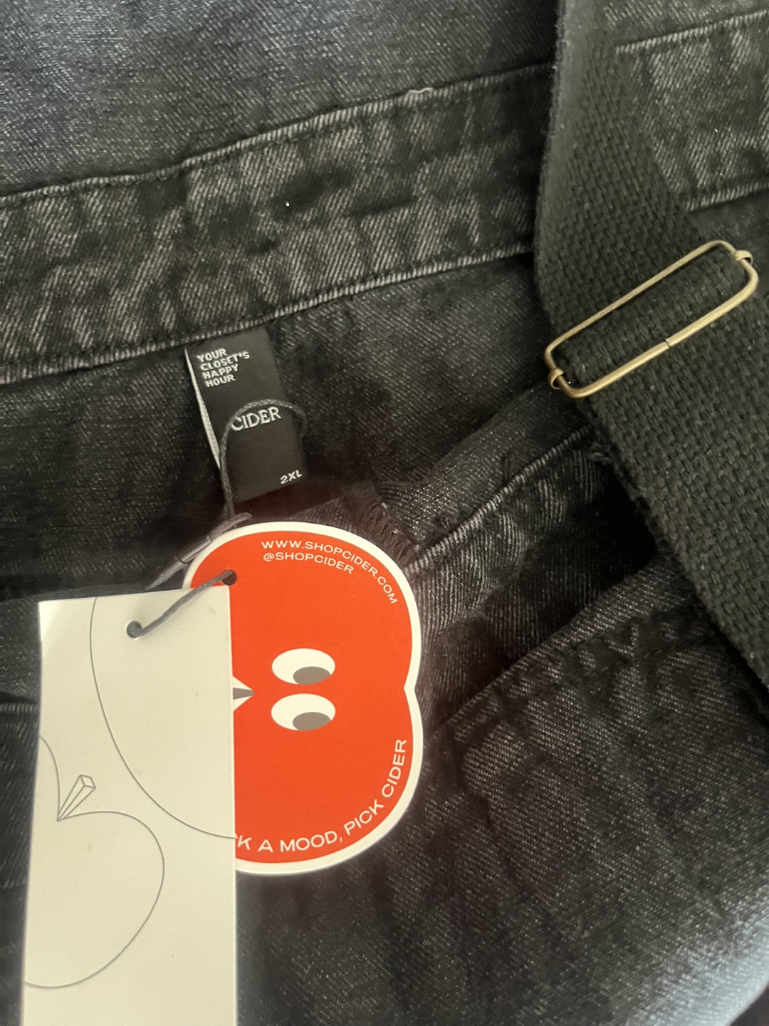 Cider Black Washed Denim Overalls - Size 2XL - photo 5