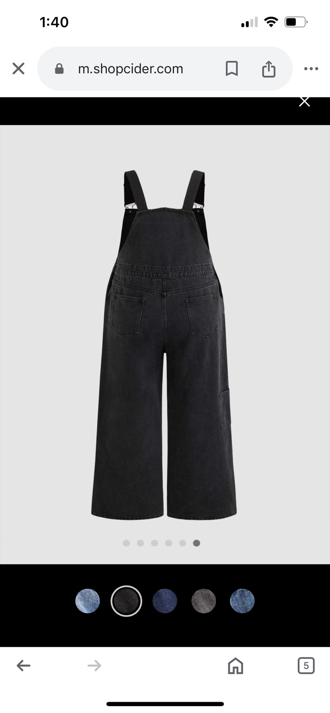 Cider Black Washed Denim Overalls - Size 2XL - photo 2