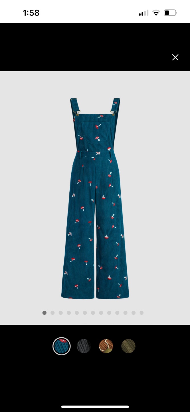 Cider Mushroom Corduroy Overalls - photo 4
