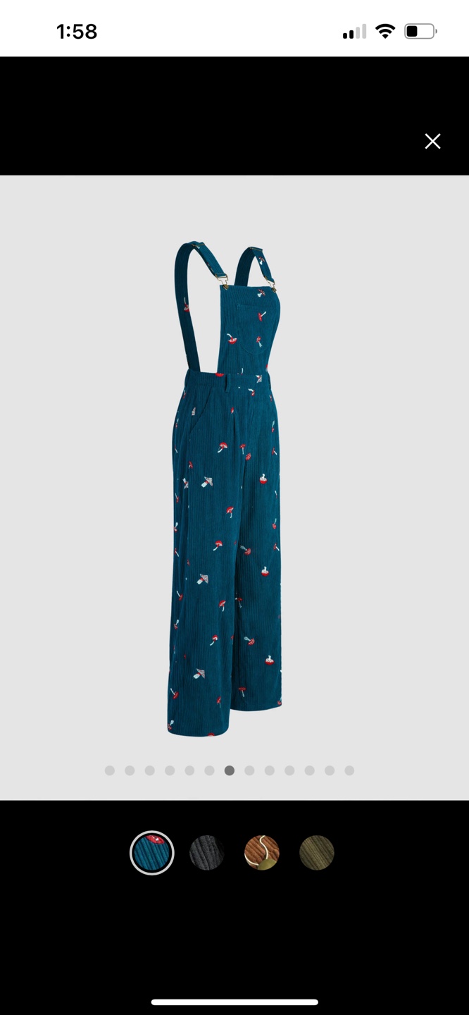 Cider Mushroom Corduroy Overalls - photo 2