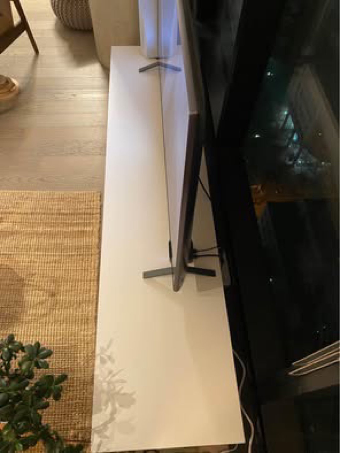 Modern White TV Stand/Console - photo 3