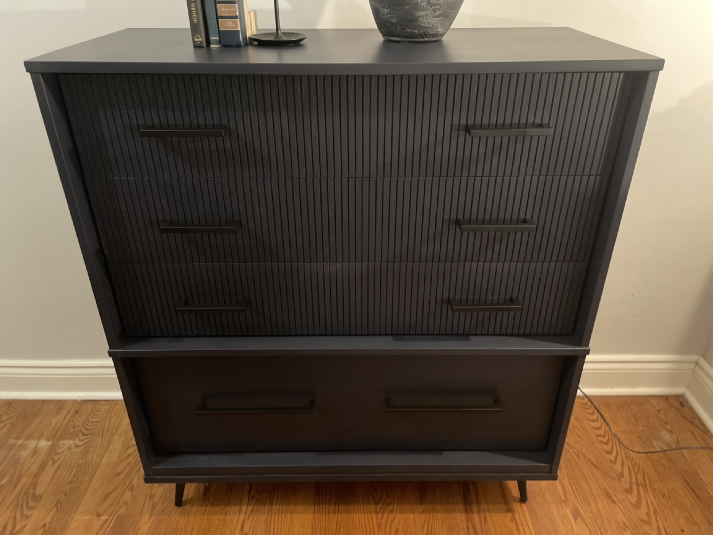 MCM Tallboy / Highboy Dresser (Navy Blue) - photo 5