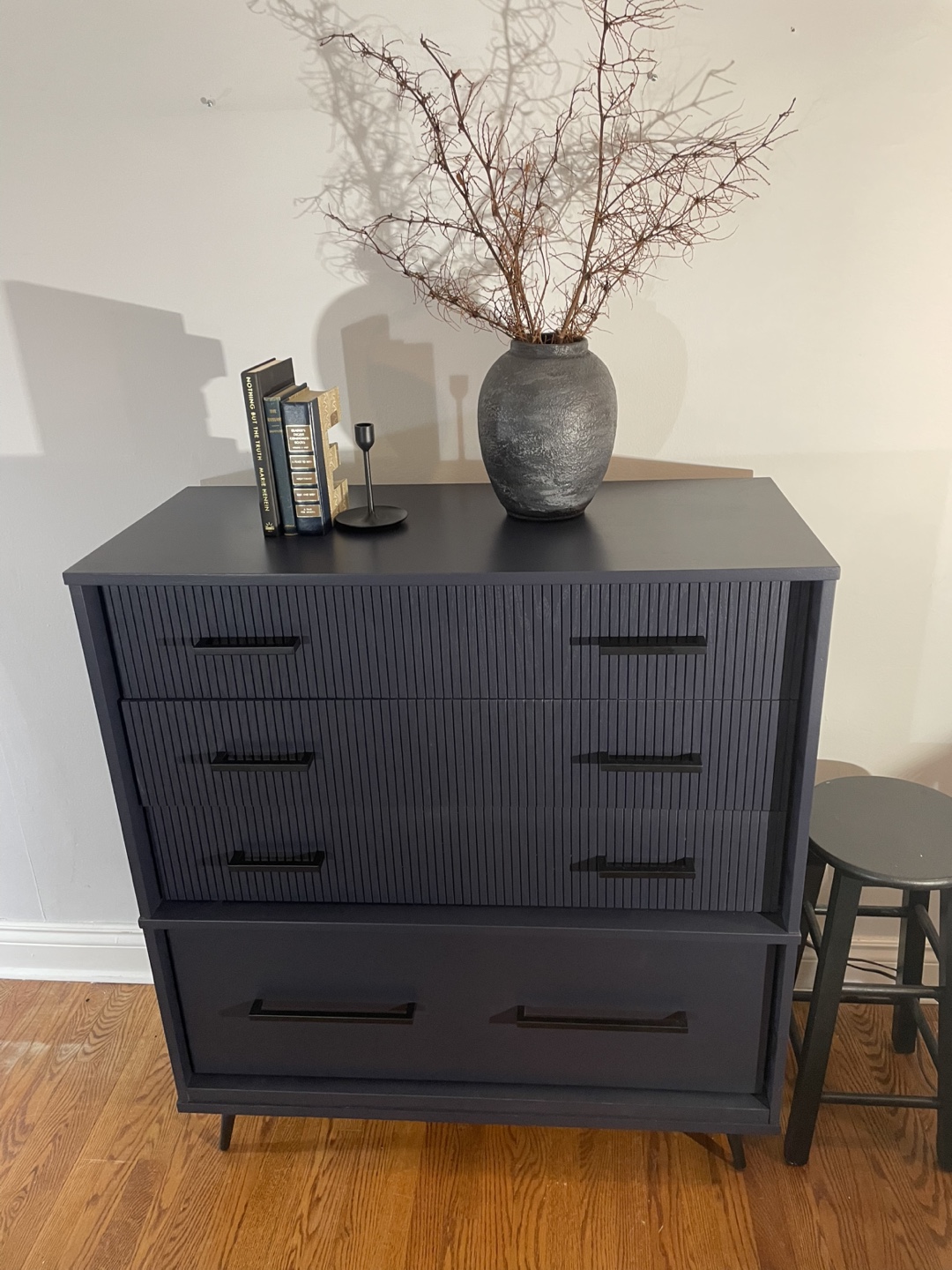 MCM Tallboy / Highboy Dresser (Navy Blue) - photo 2