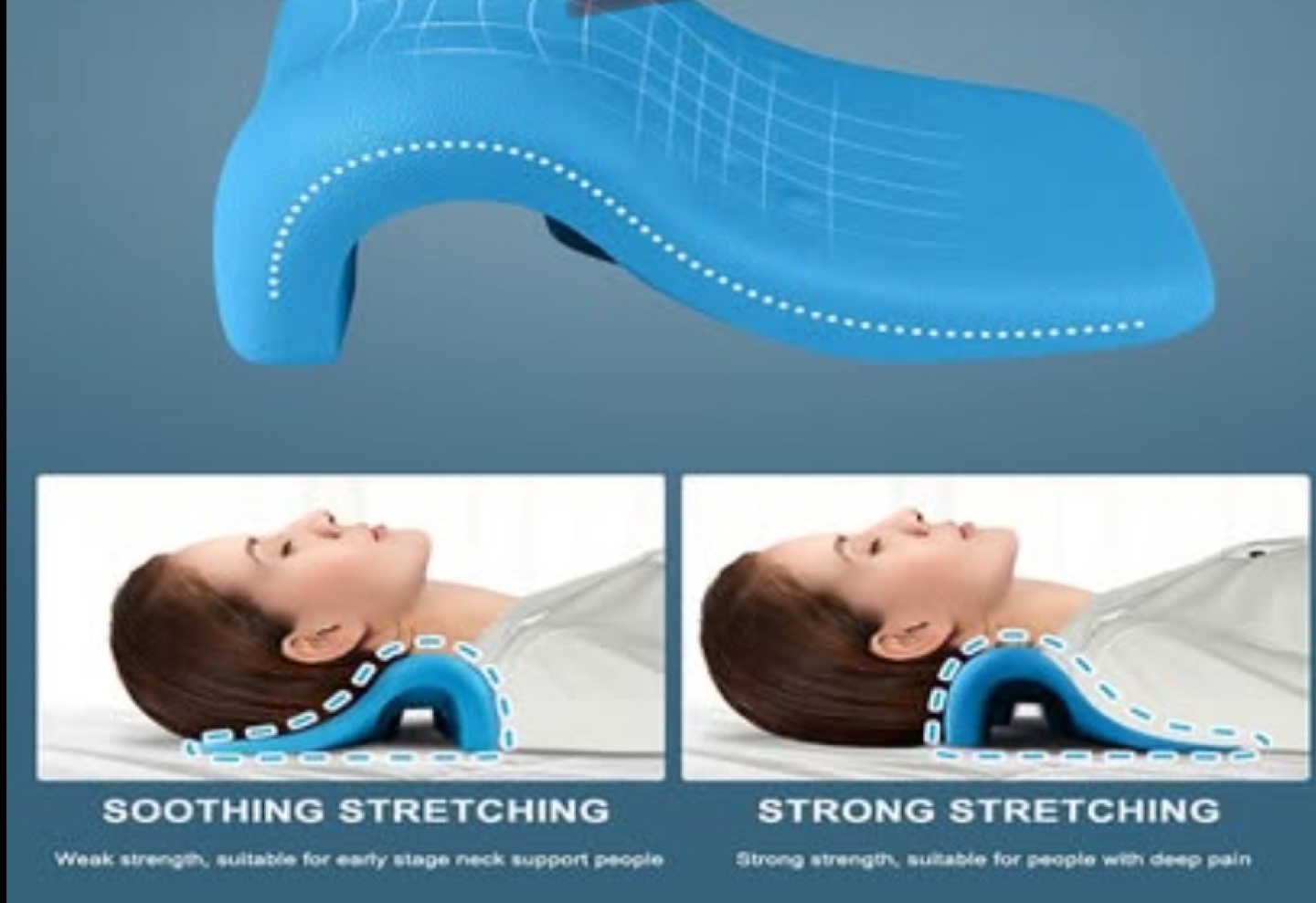 Neck Stretching Pillow - Blue - photo 3